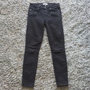 Paige moto gray jeans